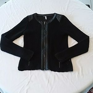 Womens Knit Zip Jacket (S:small)